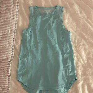 Lululemon blue tank with mesh detailing